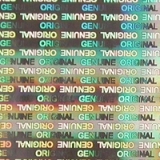 Sicherheitshologrammfolie Nr. 140 TRANSPARENT, 25mm Kern, ORIGINAL GENUINE