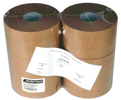 Banderolierpapier 80g, 30mm x 150 Meter, 16 Rollen, Braun